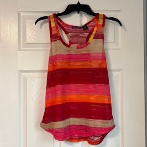 Striped Body Central Tank Top